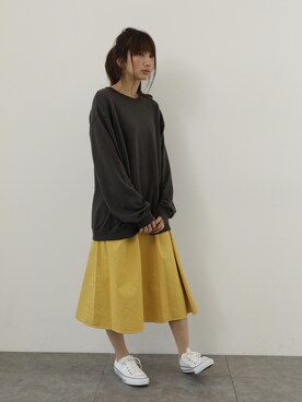 「SEVENDAYS=SUNDAY（セブンデイズサンデイ）のアイテム（スウェット）」を使った、くろさんさん（レディース・163cm）の冬コーディネート