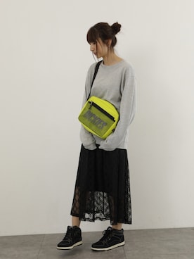 「SEVENDAYS=SUNDAY（セブンデイズサンデイ）のアイテム（スウェット）」を使った、くろさんさん（レディース・163cm）の冬コーディネート