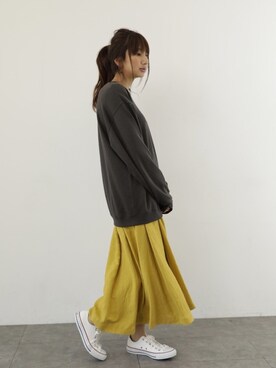 「SEVENDAYS=SUNDAY（セブンデイズサンデイ）のアイテム（スウェット）」を使った、くろさんさん（レディース・163cm）の冬コーディネート