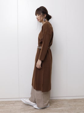 「SEVENDAYS=SUNDAY（セブンデイズサンデイ）のアイテム（ワンピース/ドレス）」を使った、くろさんさん（レディース・163cm）の冬コーディネート