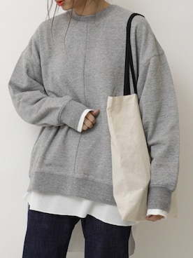 「SEVENDAYS=SUNDAY（セブンデイズサンデイ）のアイテム（スウェット）」を使った、くろさんさん（レディース・163cm）の冬コーディネート