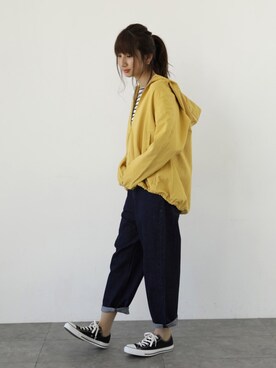 「SEVENDAYS=SUNDAY（セブンデイズサンデイ）のアイテム（ブルゾン）」を使った、くろさんさん（レディース・163cm）の春コーディネート