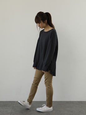 「ワッフル」｜くろさんさん（レディース・163cm）の春コーディネート