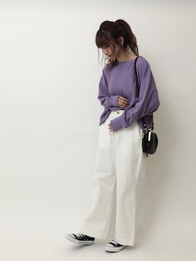 「SEVENDAYS=SUNDAY（セブンデイズサンデイ）のアイテム（その他パンツ）」を使った、くろさんさん（レディース・163cm）の春コーディネート