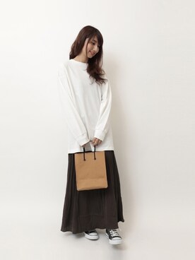 「ワッフル」｜くろさんさん（レディース・163cm）の春コーディネート