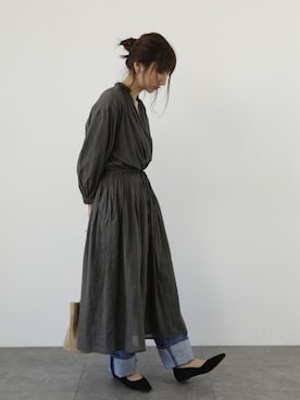 「SEVENDAYS=SUNDAY（セブンデイズサンデイ）のアイテム（ワンピース/ドレス）」を使った、くろさんさん（レディース・163cm）の春コーディネート