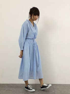 「SEVENDAYS=SUNDAY（セブンデイズサンデイ）のアイテム（ワンピース/ドレス）」を使った、くろさんさん（レディース・163cm）の春コーディネート
