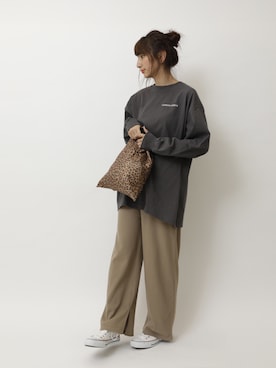 「SEVENDAYS=SUNDAY（セブンデイズサンデイ）のアイテム（その他パンツ）」を使った、くろさんさん（レディース・163cm）の春コーディネート