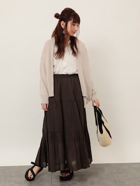 「SEVENDAYS=SUNDAY（セブンデイズサンデイ）のアイテム（スカート）」を使った、くろさんさん（レディース・163cm）の春コーディネート