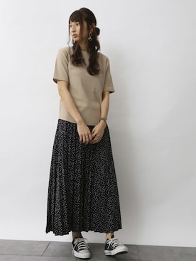 「SEVENDAYS=SUNDAY（セブンデイズサンデイ）のアイテム（スカート）」を使った、くろさんさん（レディース・163cm）の夏コーディネート