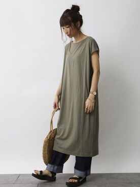 「SEVENDAYS=SUNDAY（セブンデイズサンデイ）のアイテム（ワンピース/ドレス）」を使った、くろさんさん（レディース・163cm）の夏コーディネート