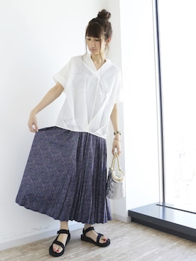 「SEVENDAYS＝SUNDAY」｜くろさんさん（レディース・163cm）の夏コーディネート