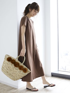 「SEVENDAYS=SUNDAY（セブンデイズサンデイ）のアイテム（ワンピース/ドレス）」を使った、くろさんさん（レディース・163cm）の夏コーディネート