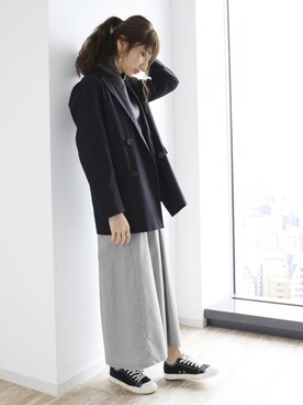 「SEVENDAYS=SUNDAY（セブンデイズサンデイ）のアイテム（ブルゾン）」を使った、くろさんさん（レディース・163cm）の秋コーディネート