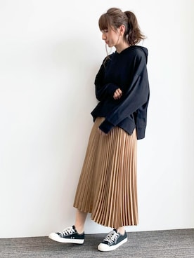 「無印良品（ムジルシリョウヒン）のアイテム（スニーカー）」を使った、くろさんさん（レディース・163cm）の秋コーディネート
