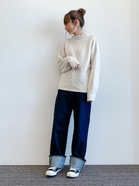 「無印良品（ムジルシリョウヒン）のアイテム（スニーカー）」を使った、くろさんさん（レディース・163cm）の秋コーディネート