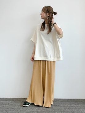 「koe（コエ）のアイテム（パンツ）」を使った、くろさんさん（レディース・163cm）の夏コーディネート