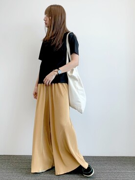 「koe（コエ）のアイテム（パンツ）」を使った、くろさんさん（レディース・163cm）の夏コーディネート