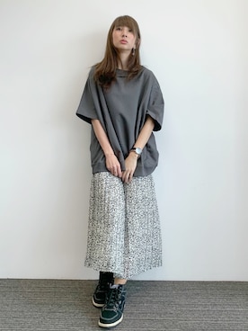 「koe（コエ）のアイテム（トップス）」を使った、くろさんさん（レディース・163cm）の夏コーディネート