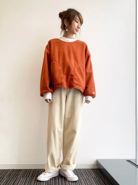 「DISCUS（ディスカス）のアイテム」を使った、くろさんさん（レディース・163cm）の秋コーディネート