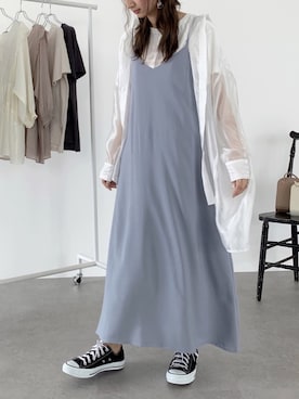 「SLURR（スラ―）のアイテム」を使った、くろさんさん（レディース・163cm）の春コーディネート