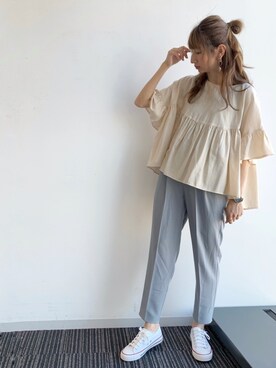 「フレア」｜「アイテム（その他）」を使った、くろさんさん（レディース・163cm）の春コーディネート