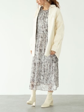 「SLURR（スラ―）のアイテム（ジャケット/アウター）」を使った、くろさんさん（レディース・163cm）の夏コーディネート