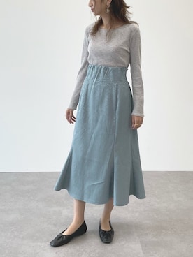 「SLURR（スラ―）のアイテム」を使った、くろさんさん（レディース・163cm）の夏コーディネート