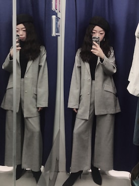 「MONKI（モンキ）のアイテム（フォーマルスーツ/小物）」を使った、Liraeraelさん（レディース・160cm）の冬コーディネート