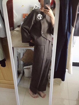 「日系极简」｜「アイテム（その他トップス）」を使った、YangMoさん（レディース・158cm）の夏コーディネート