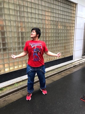 「MARVEL Tシャツ」｜KazGoriさん（メンズ・168cm）の秋コーディネート