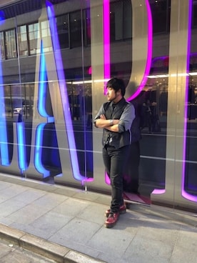 「アイテム（ピアス（両耳用））」を使った、KazGoriさん（メンズ・168cm・20代）の秋コーディネート