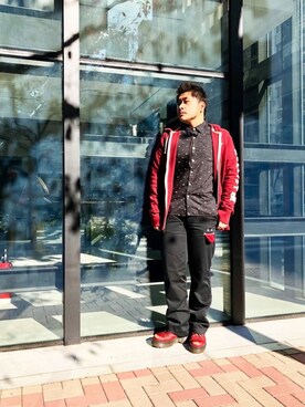 「UP START（アップスタート）のアイテム（パンツ）」を使った、KazGoriさん（メンズ・168cm）の秋コーディネート
