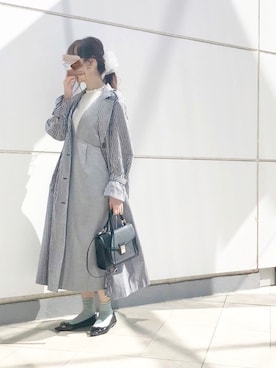 「靴下チラ見せ」｜「アイテム（ジャケット/アウター）」を使った、syrupさん（レディース・162cm）の春コーディネート
