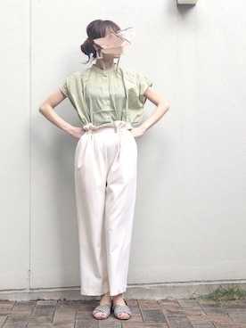 「ピスタチオ」｜「アイテム（PC・スマホグッズ/家電）」を使った、syrupさん（レディース・162cm）の夏コーディネート