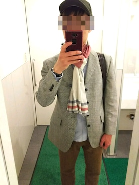 「ポールスミス」｜「アイテム（キャップ）」を使った、オールドリッチさん（メンズ・173cm）の春コーディネート