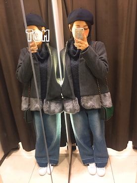 i_am_tamさん（レディース・153cm）の冬コーディネート