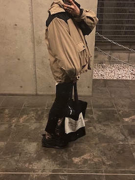 「beautiful people」｜「アイテム（マウンテンパーカー）」を使った、i_am_tamさん（レディース・153cm）の冬コーディネート