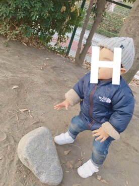 「1歳3ヶ月」｜「アイテム（ブルゾン）」を使った、H.さん（キッズ・80cm）の冬コーディネート