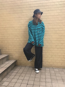 「CONVERSE STARS（コンバーススターズ）のアイテム」を使った、kuro74さん（メンズ・164cm）の秋コーディネート