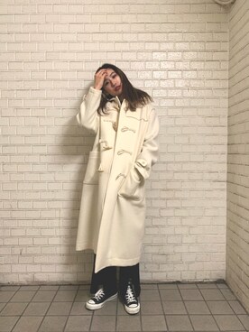 「CONVERSE STARS（コンバーススターズ）のアイテム」を使った、kuro74さん（レディース・164cm）の冬コーディネート