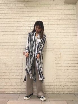 「CONVERSE STARS（コンバーススターズ）のアイテム」を使った、kuro74さん（レディース・164cm）の春コーディネート
