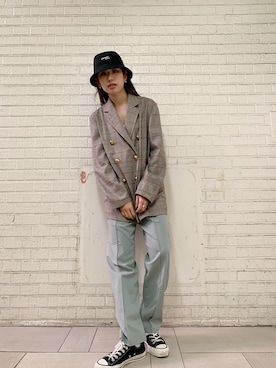 「CONVERSE STARS（コンバーススターズ）のアイテム」を使った、kuro74さん（レディース・164cm）の春コーディネート