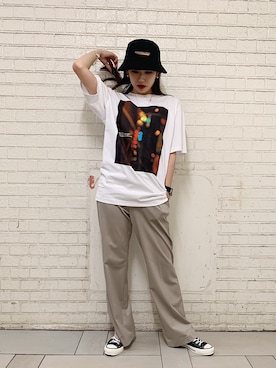 「CONVERSE STARS（コンバーススターズ）のアイテム」を使った、kuro74さん（レディース・164cm）の夏コーディネート