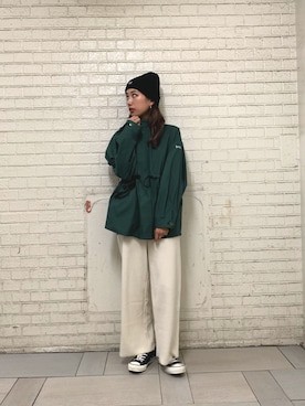 「CONVERSE STARS（コンバーススターズ）のアイテム」を使った、kuro74さん（レディース・164cm）の秋コーディネート