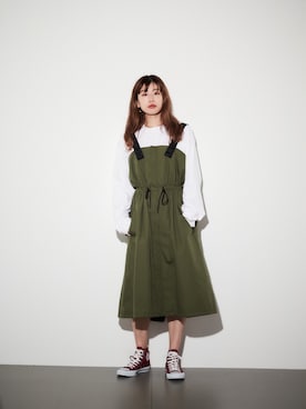 「アイテム（オールインワン・サロペット）」を使った、kuro74さん（レディース・164cm）の秋コーディネート