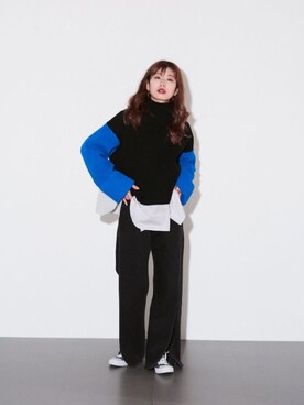 「CONVERSE STARS（コンバーススターズ）のアイテム」を使った、kuro74さん（レディース・164cm）の秋コーディネート