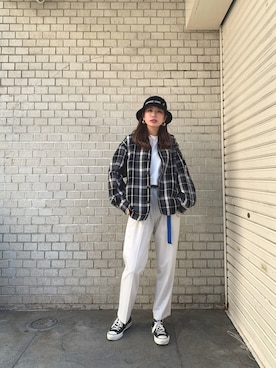 「CONVERSE STARS（コンバーススターズ）のアイテム」を使った、kuro74さん（レディース・164cm）の冬コーディネート