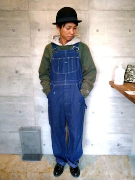 「アーバンリサーチ」｜「アイテム（オールインワン・サロペット）」を使った、kotaさん（メンズ・171cm）の秋コーディネート