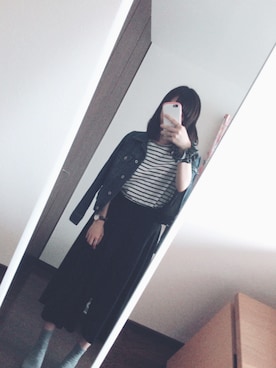 「Daniel Wellington」｜「アイテム（デニムジャケット）」を使った、Ayana*さん（レディース・157cm）の秋コーディネート